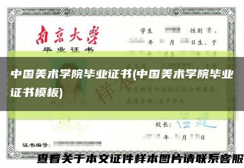 中国美术学院毕业证书(中国美术学院毕业证书模板)缩略图