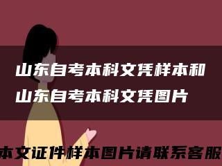 山东自考本科文凭样本和山东自考本科文凭图片缩略图