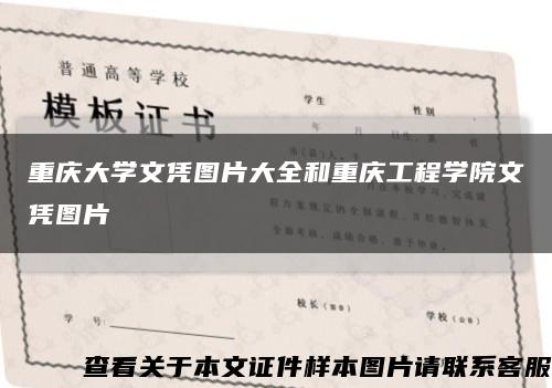重庆大学文凭图片大全和重庆工程学院文凭图片缩略图