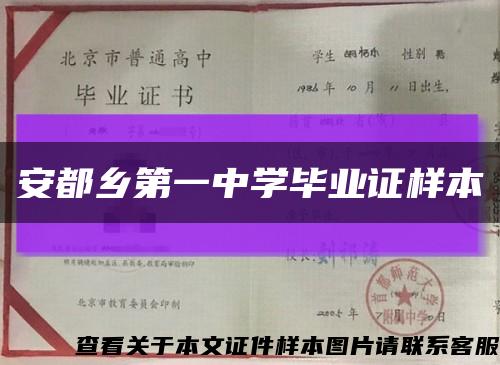 安都乡第一中学毕业证样本缩略图