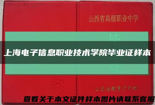 上海电子信息职业技术学院毕业证样本缩略图