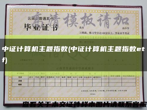 中证计算机主题指数(中证计算机主题指数etf)缩略图