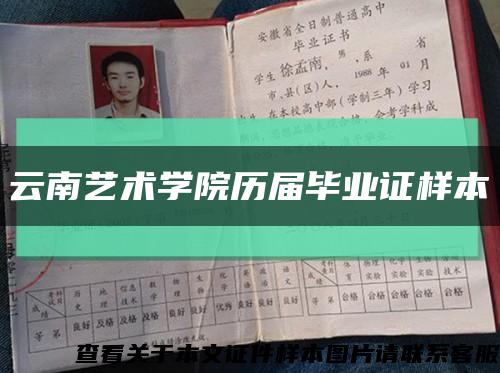 云南艺术学院历届毕业证样本缩略图