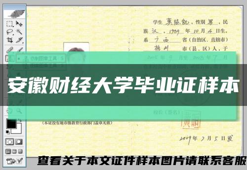 安徽财经大学毕业证样本缩略图