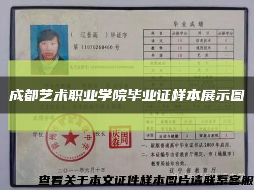 成都艺术职业学院毕业证样本展示图缩略图