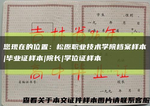 您现在的位置：松原职业技术学院档案样本|毕业证样本|院长|学位证样本缩略图