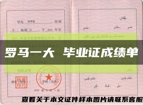 罗马一大 毕业证成绩单缩略图