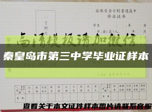 秦皇岛市第三中学毕业证样本缩略图