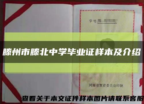 滕州市滕北中学毕业证样本及介绍缩略图