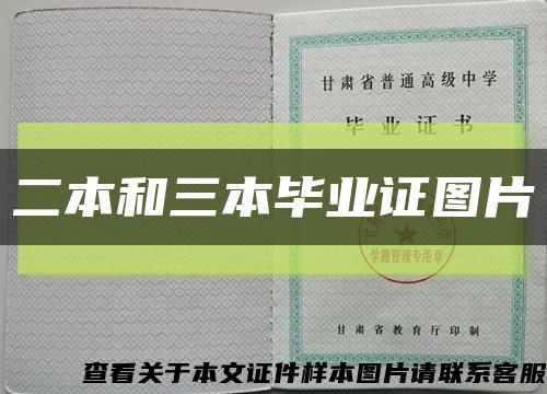 二本和三本毕业证图片缩略图