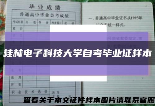 桂林电子科技大学自考毕业证样本缩略图