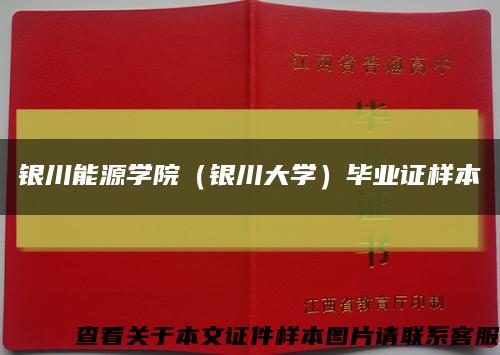 银川能源学院（银川大学）毕业证样本缩略图