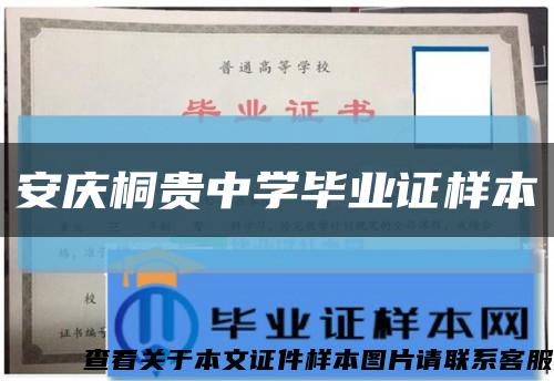 安庆桐贵中学毕业证样本缩略图