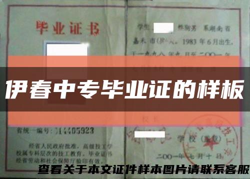伊春中专毕业证的样板缩略图