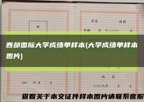 西部国际大学成绩单样本(大学成绩单样本图片)缩略图