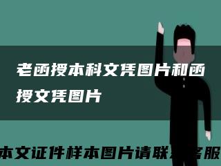 老函授本科文凭图片和函授文凭图片缩略图