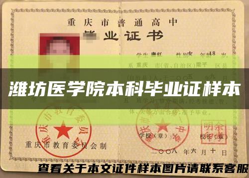 潍坊医学院本科毕业证样本缩略图
