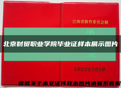 北京财贸职业学院毕业证样本展示图片缩略图