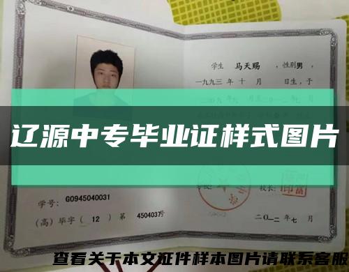 辽源中专毕业证样式图片缩略图