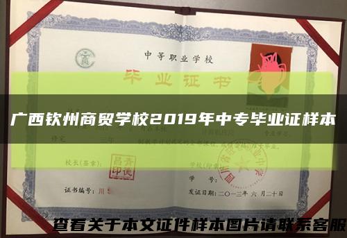 广西钦州商贸学校2019年中专毕业证样本缩略图