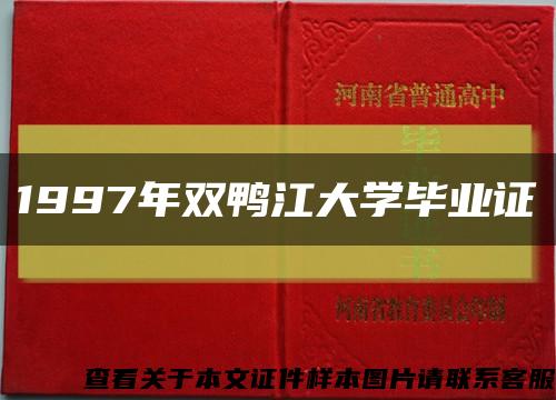 1997年双鸭江大学毕业证缩略图