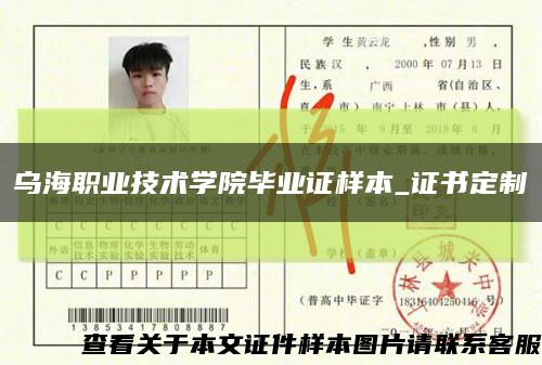 乌海职业技术学院毕业证样本_证书定制缩略图