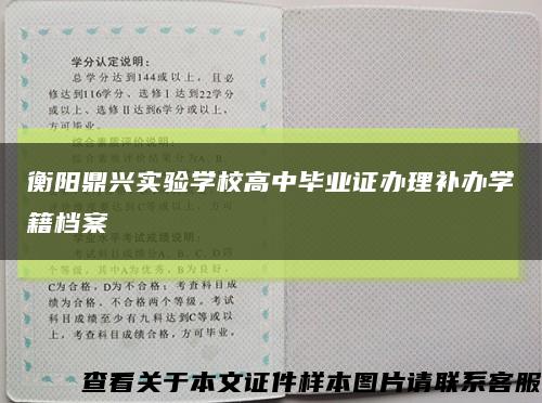 衡阳鼎兴实验学校高中毕业证办理补办学籍档案缩略图