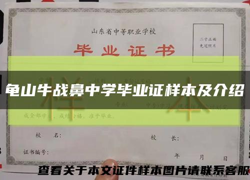 龟山牛战鼻中学毕业证样本及介绍缩略图