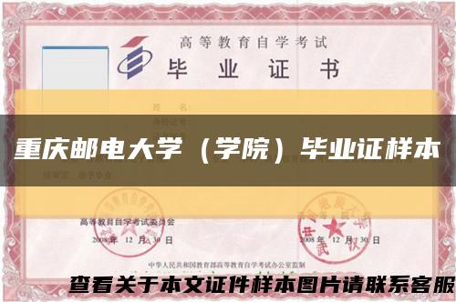 重庆邮电大学（学院）毕业证样本缩略图