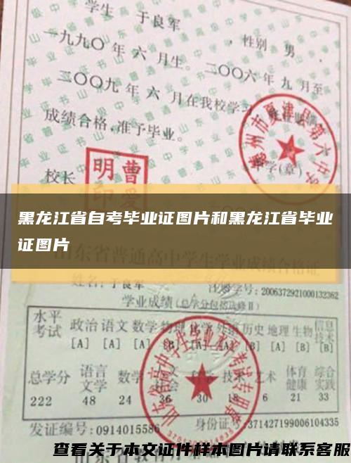 黑龙江省自考毕业证图片和黑龙江省毕业证图片缩略图