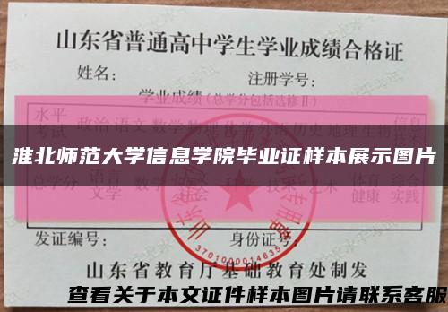 淮北师范大学信息学院毕业证样本展示图片缩略图