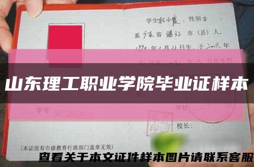 山东理工职业学院毕业证样本缩略图