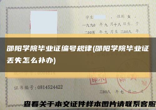 邵阳学院毕业证编号规律(邵阳学院毕业证丢失怎么补办)缩略图