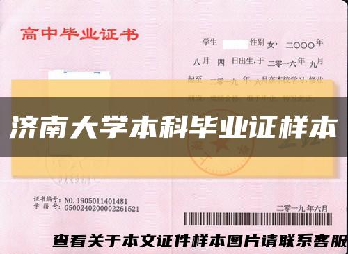 济南大学本科毕业证样本缩略图