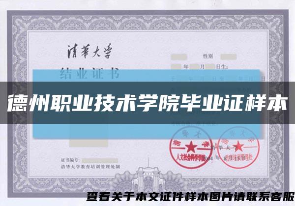 德州职业技术学院毕业证样本缩略图