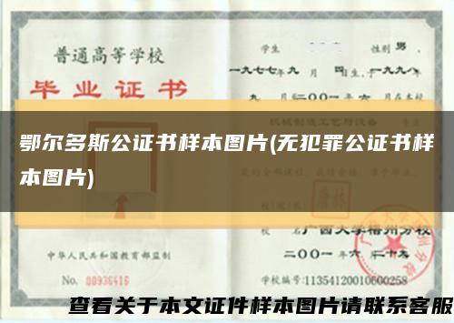 鄂尔多斯公证书样本图片(无犯罪公证书样本图片)缩略图