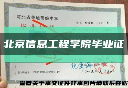 北京信息工程学院毕业证缩略图