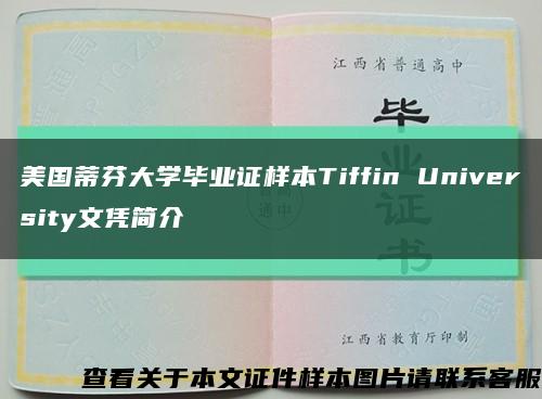 美国蒂芬大学毕业证样本Tiffin University文凭简介缩略图