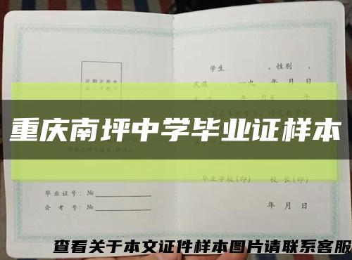 重庆南坪中学毕业证样本缩略图