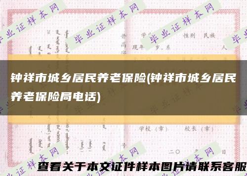 钟祥市城乡居民养老保险(钟祥市城乡居民养老保险局电话)缩略图