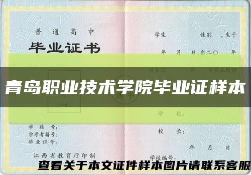 青岛职业技术学院毕业证样本缩略图