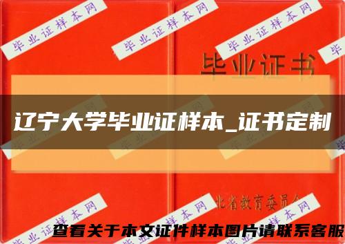 辽宁大学毕业证样本_证书定制缩略图