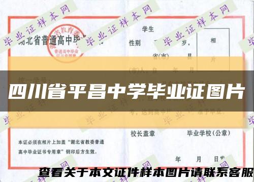 四川省平昌中学毕业证图片缩略图