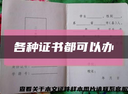 各种证书都可以办缩略图