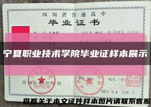 宁夏职业技术学院毕业证样本展示缩略图