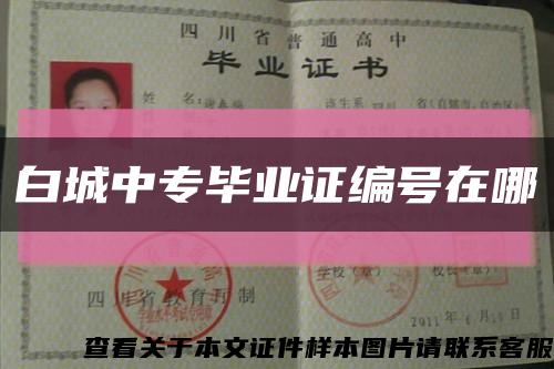 白城中专毕业证编号在哪缩略图