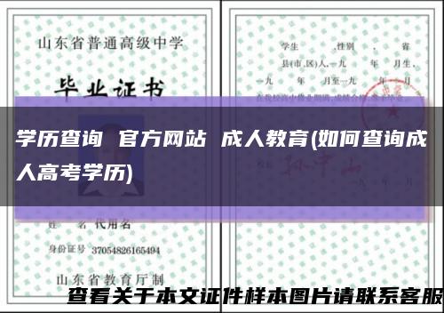 学历查询 官方网站 成人教育(如何查询成人高考学历)缩略图