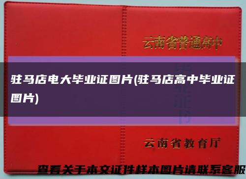 驻马店电大毕业证图片(驻马店高中毕业证图片)缩略图