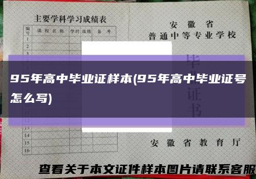 95年高中毕业证样本(95年高中毕业证号怎么写)缩略图