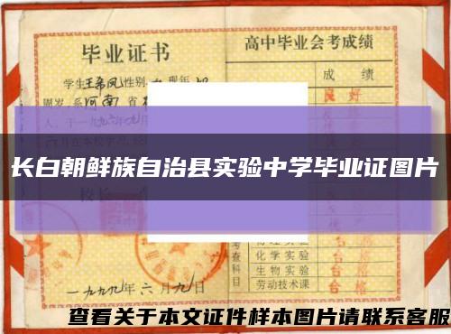 长白朝鲜族自治县实验中学毕业证图片缩略图